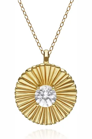 Gemondo Caruso Topaz Floral Pendant Necklace in Sterling Silver