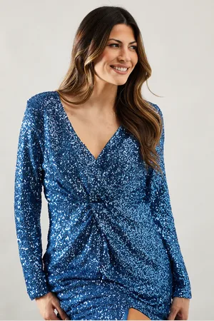 wallis Occasion Sequin Twist Pencil Dress
