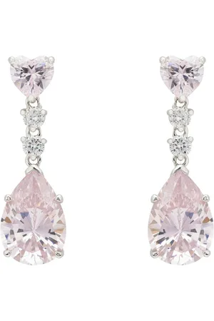Latelita Augusta Morganite Teardrop Earrings Silver