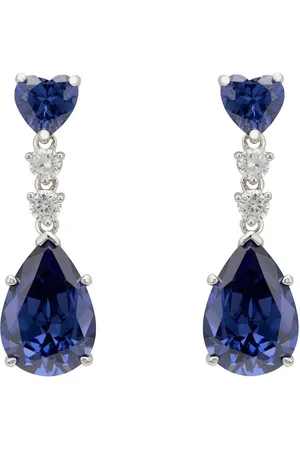 Latelita Augusta Tanzanite Teardrop Earrings Silver