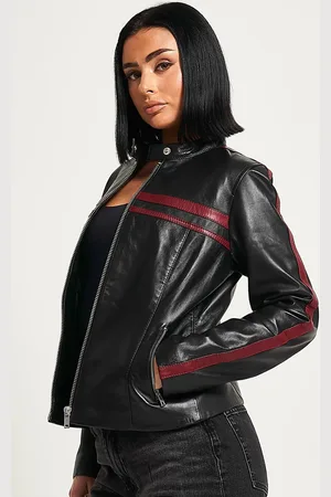 Barneys Originals Real Leather Moto Jacket