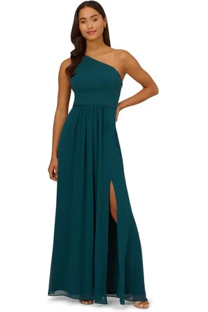 Adrianna Papell One Shoulder Chiffon Gown