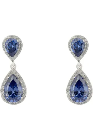 Latelita Odette Teardrop Tanzanite Earrings Silver