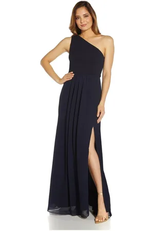 Adrianna Papell One Shoulder Chiffon Gown