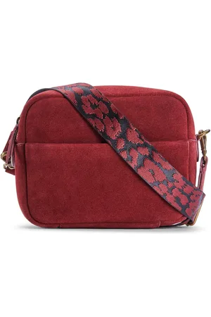 Clarks Kierra Strap Maroon Suede Across Body Bag