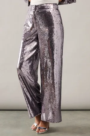 wallis Sequin Wide Leg Trousers
