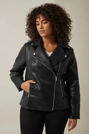Evans Faux Leather Biker Jacket