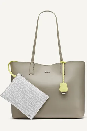DKNY Saige East West 2 In 1 Top Zip Tote Toffee Multi