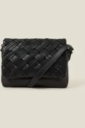 Accessorize Woven Leather Cross-Body Bag