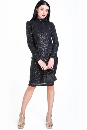 Gini London Sequin High Neck Bodycon Dress