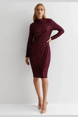 Gini London Sequin High Neck Bodycon Dress