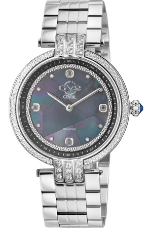 GV2 by Gevril Matera Swiss Quartz Diamonds Mother of Pearl Dial, 316L Stainless Steel Watch