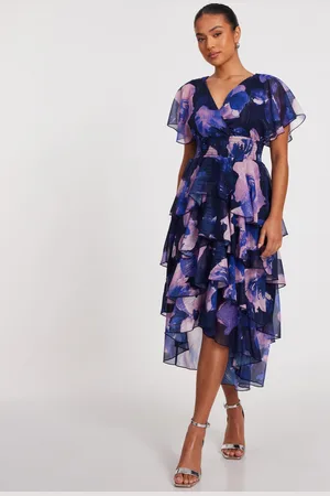 Quiz Petite Dip Hem Midi Dress