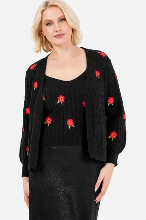 Lovedrobe Floral Cardigan Crop Top Set