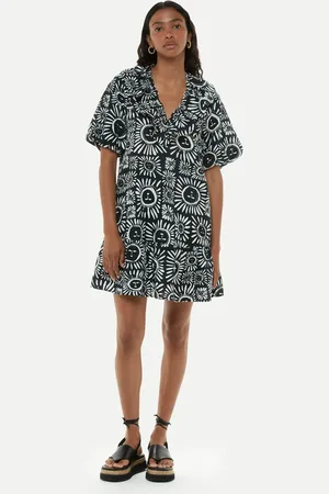 Whistles Sunman Print Frill Dress Printed