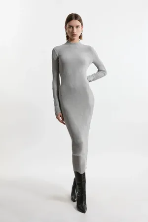 Karen Millen All Over Stitch Detail Knitted Dress