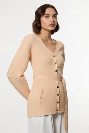 Karen Millen Structured Rib Knitted Cardi