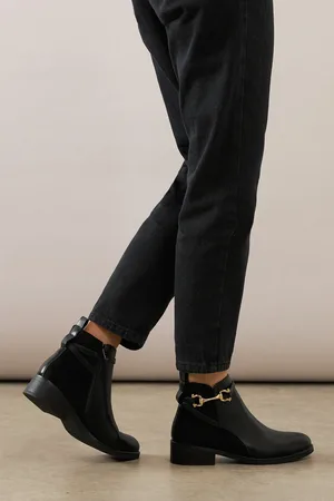 wallis Mariannes Snaffle Detail Flat Ankle Boots