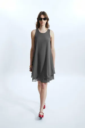 James Lakeland Sleeveless Wave Hem Dress