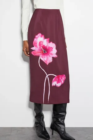 Monsoon Elizabeth Floral Midi Skirt