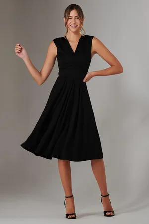 Jolie Moi Plain Sleeveless Midi Dress