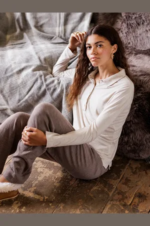 CELTIC & CO. Wool Blend L/S Polo Top