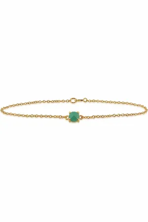 Gemondo Classic Round Emerald Checkerboard Bracelet in 9ct Yellow Gold