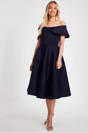 Quiz Bardot Bow Skater Dress