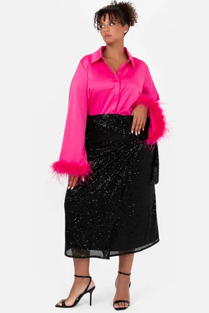 Lovedrobe Sequin Midi Wrap Skirt