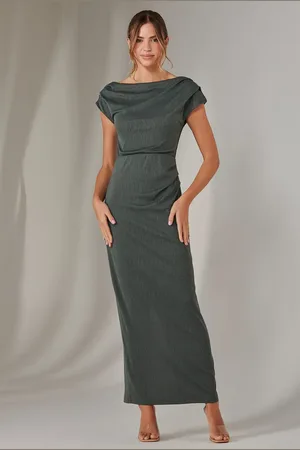 Jolie Moi Asymmetrical Bodycon Midaxi Dress