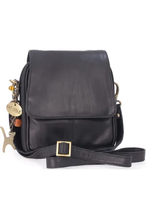 Catwalk Collection Handbags Teagan Small Leather Cross Body Bag With Multiple Compartments