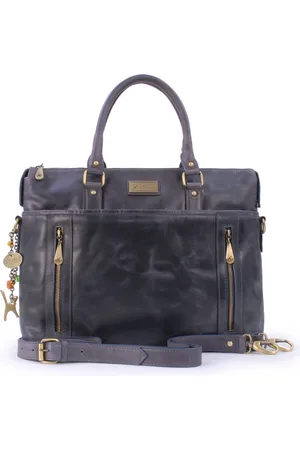 Catwalk Collection Handbags Adele Large Leather Work Bag With Detachable Crossbody Strap