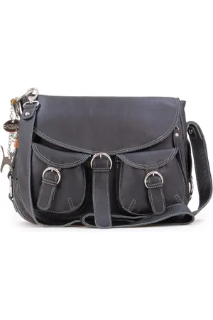 Catwalk Collection Handbags Courier Leather Crossbody Messenger Bag