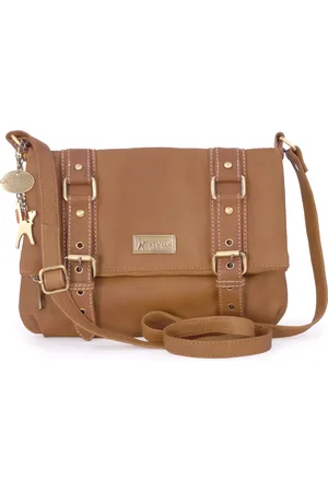 Catwalk Collection Handbags Abbey Road Leather Crossbody Messenger Bag