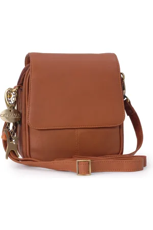 Catwalk Collection Handbags Teagan Small Leather Cross Body Bag With Multiple Compartments
