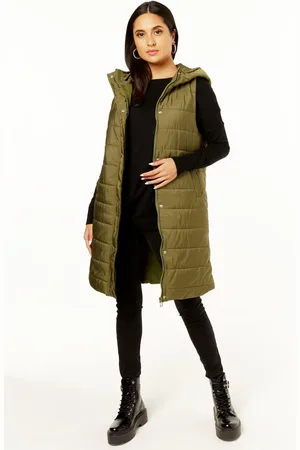 Gini London Longline Padded Hooded Gilet