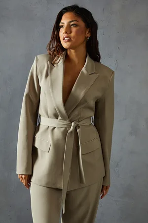 MissPap Tailored Tie Belt Blazer