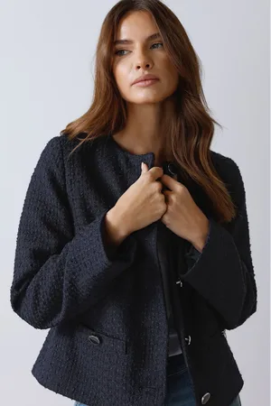 M&Co Boucle Button Detail Jacket