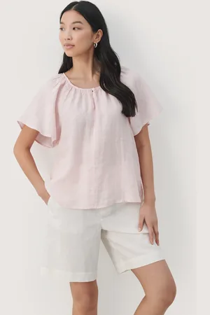 Part Two GeorgianaPW Short Sleeve Linen Blouse