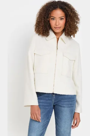 M&Co Boucle Zip Through Jacket