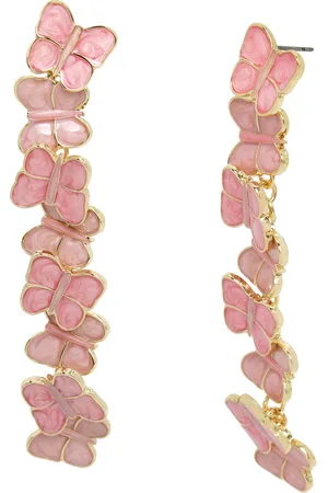 Betsey Johnson Sweetheart Butterfly Linear Earrings