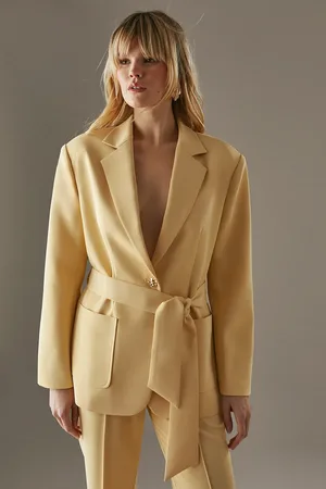warehouse Tailored Tie Waist Blazer