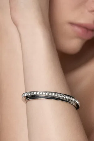 Karen Millen Tone Crystal Diagonal Cuff