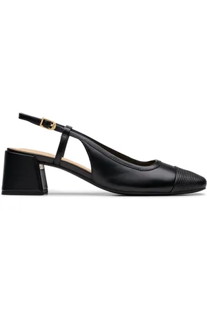 Clarks Nyta 45 Sling Combination Leather Pumps