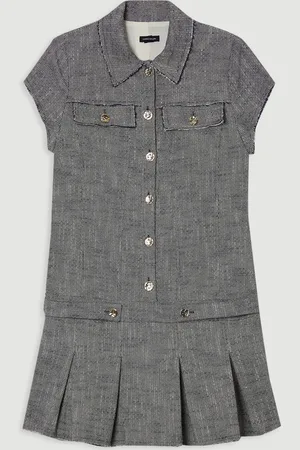 Karen Millen Spring Tweed Tailored Mini Dress
