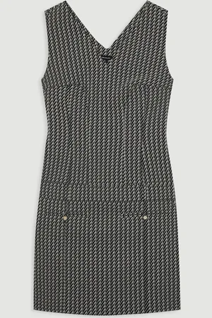 Karen Millen Jacquard Tailored Sleeveless Mini Dress