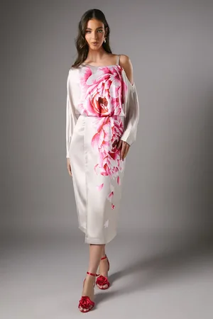 Coast One Shoulder Satin Dress