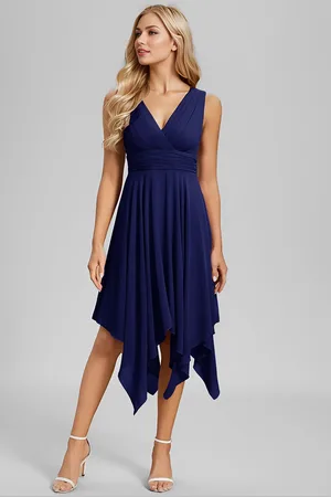 Ever Pretty Pleated Asymmetrical Midi Wedding guest dresses