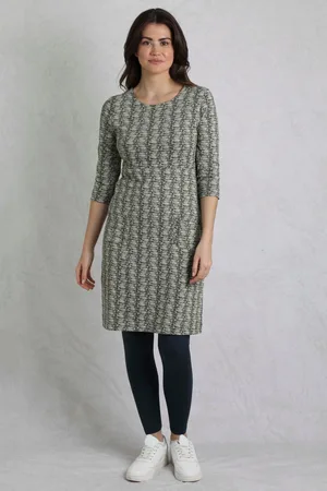 Weird Fish Moondust Organic Cotton Printed Jersey Dress