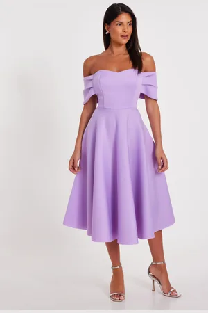 Quiz Bardot Midi Skater Dress